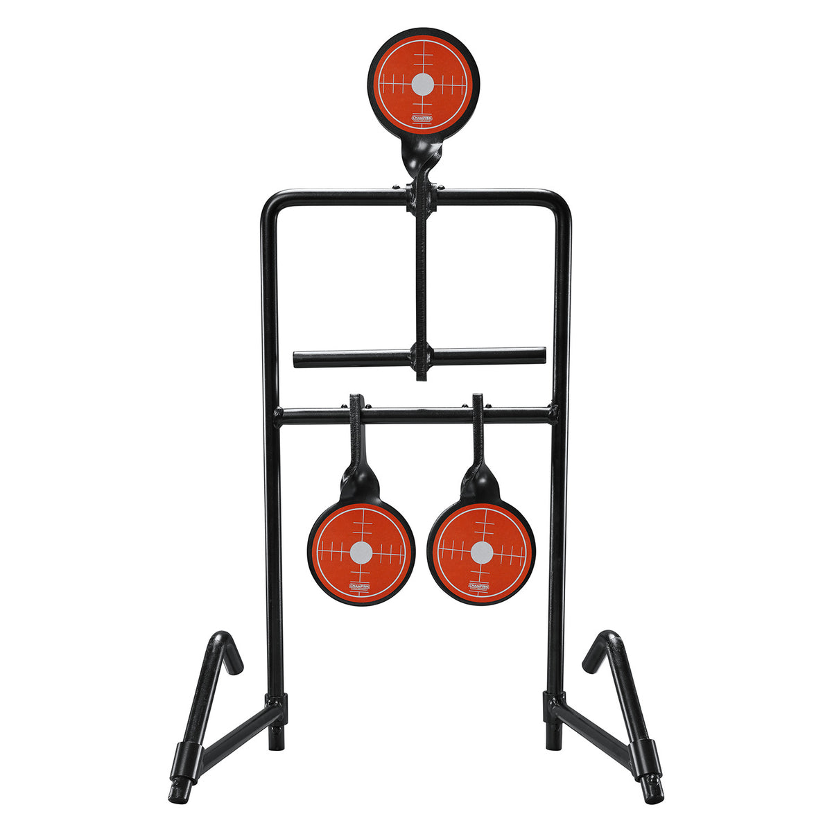 Champion Targets 40870 Handgun Auto Reset Triple Gong Steel Target Black/Orange