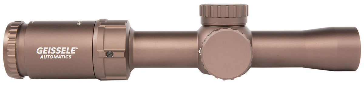 Geissele Super Precision Desert Dirt Anodized 1-6x26mm Rifle Scope with Illuminated DMRR-1 MIL Reticle