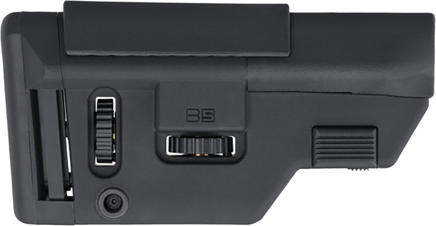 B5 Systems AR-15 Precision Adjustable Stock Black Synthetic with Elevation Cheek Riser