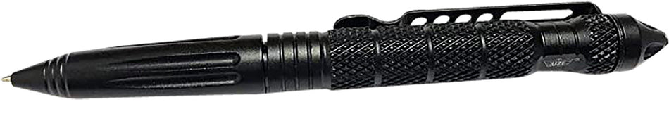 Uzi Accessories UZITACPEN2BK Defender Pen Black Aircraft Aluminum Glass Breaker