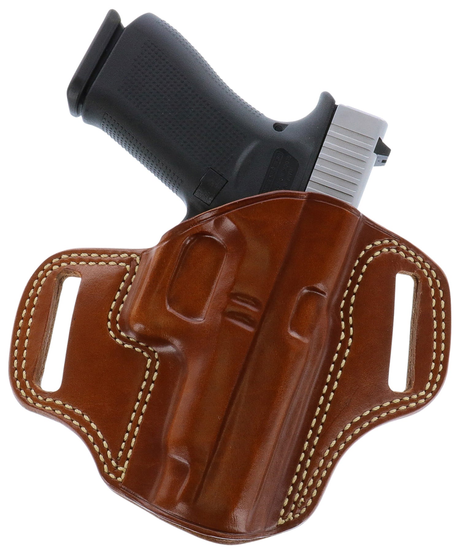 Galco CM270 Combat Master OWB Tan Leather Pancake Belt Holster Browning Hi-Power Springfield SA-35 Right Hand