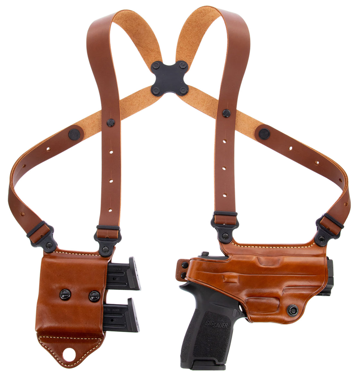 Galco MCII820 Miami Classic II Tan Leather Shoulder Holster Sig P320/M17/Taurus G2C/G3 Right Hand