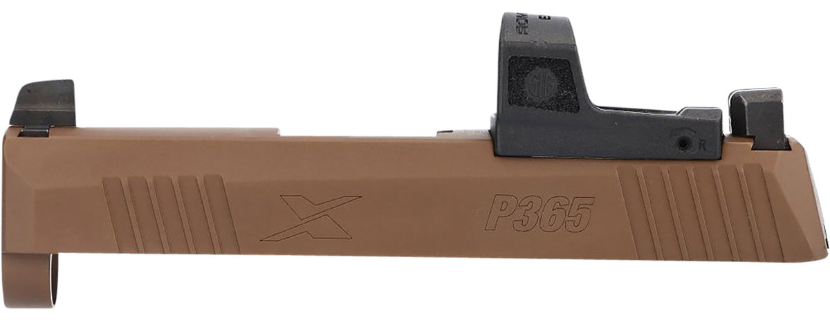 Sig Sauer 8900984 P365X Stainless Steel Slide Assembly 9mm Coyote Brown Finish Optic Ready XRAY3 Sights