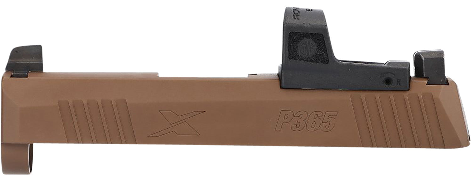 Sig Sauer 8900984 P365X Stainless Steel Slide Assembly 9mm Coyote Brown Finish Optic Ready XRAY3 Sights