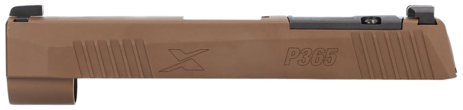 Sig Sauer 8900987 P365XL Stainless Steel Slide Assembly 9mm Coyote Brown Finish 3.7" Barrel Compatible Optic Ready XRAY3 Sights