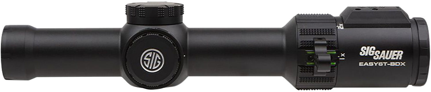 Sig Sauer SOEBDX61101 Easy6 BDX Black 1-6x24mm 30mm Tube 194 LED BDX-R2 Ballistic Reticle Scope