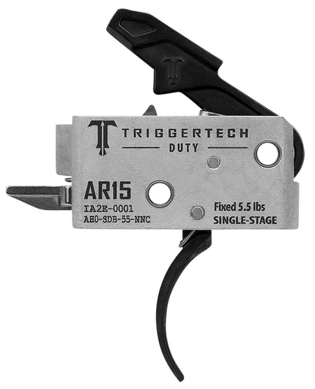 TriggerTech AH0SDB55NNC AR-15 Duty Mil-Spec Curved Trigger, Single-Stage 5.5 lbs