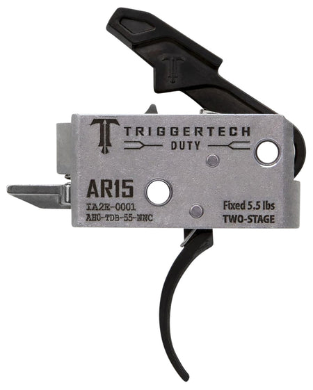 TriggerTech AH0TDB55NNC AR-15 Duty Mil-Spec Curved Two-Stage Trigger, 5.5 lbs