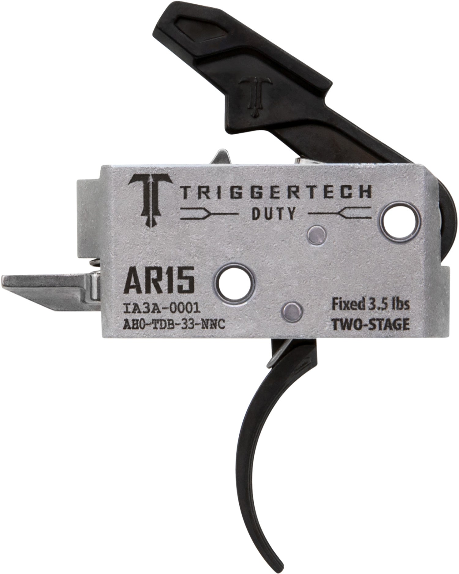 TriggerTech AH0TDB33NNC AR-15 Duty Curved Two-Stage Trigger, 3.5 lbs