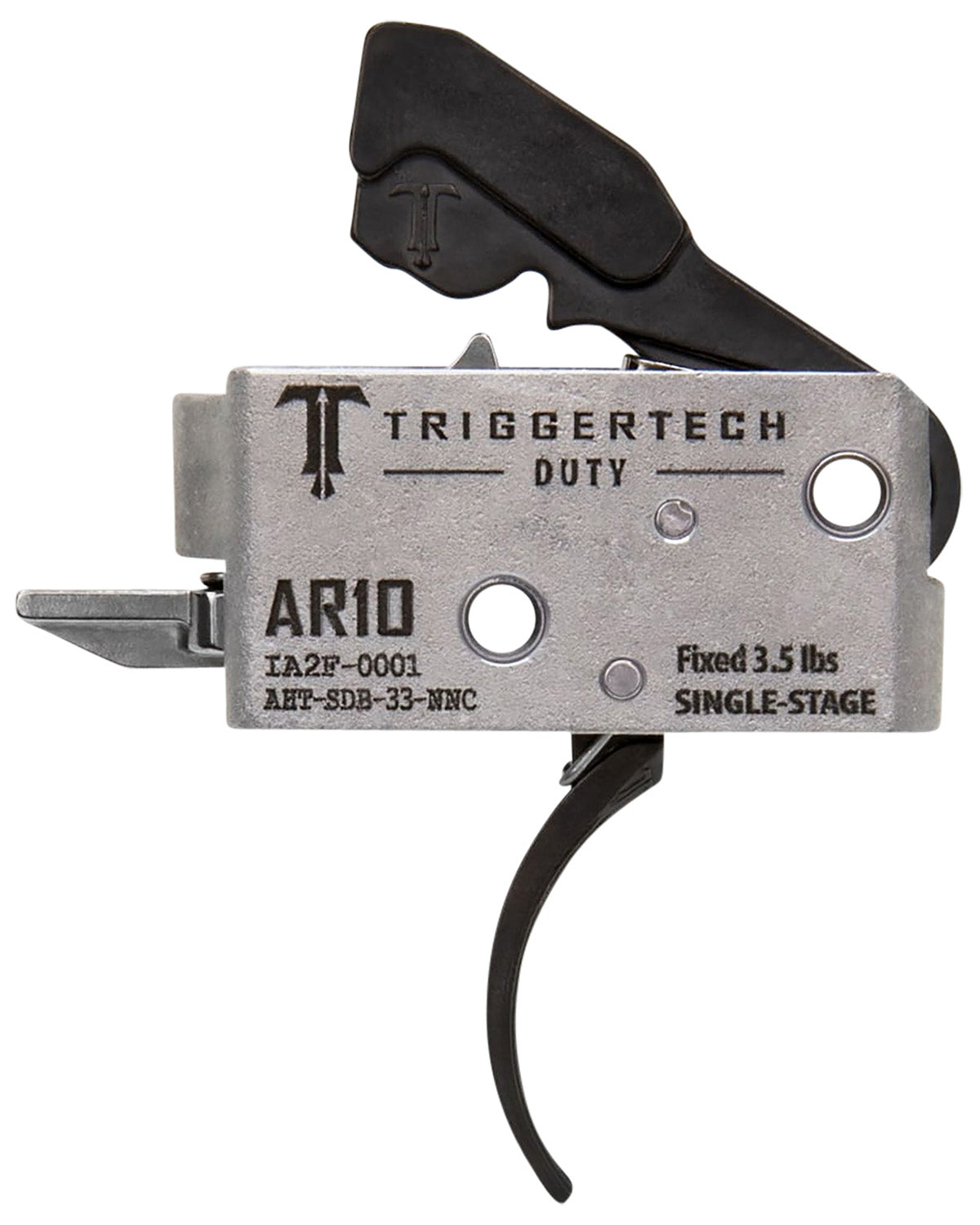 TriggerTech AHTSDB33NNC AR-10 Duty Curved Trigger, Single-Stage 3.5 lbs