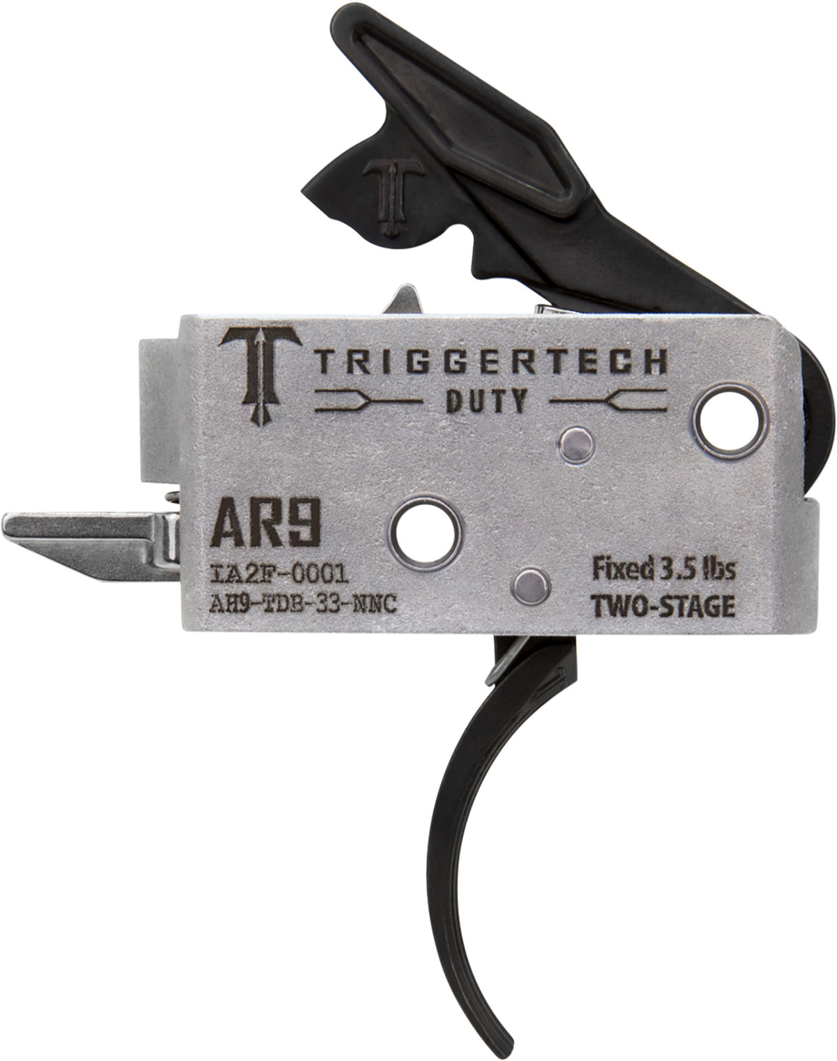 TriggerTech AH9TDB33NNC AR-9 Duty Curved Two-Stage Trigger 3.50 lbs