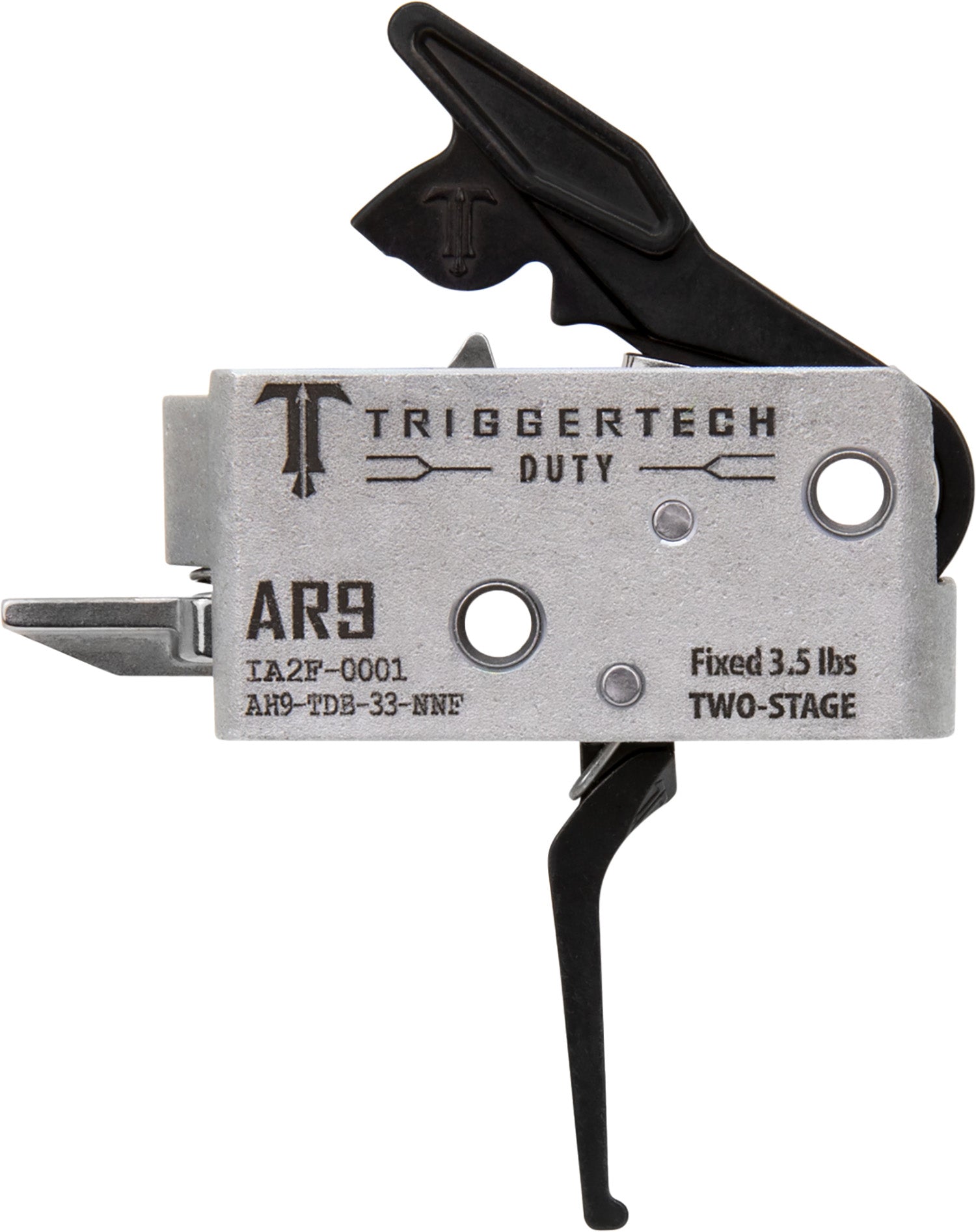 TriggerTech AH9TDB33NNF AR-9 Duty Flat Two-Stage Trigger 3.50 lbs