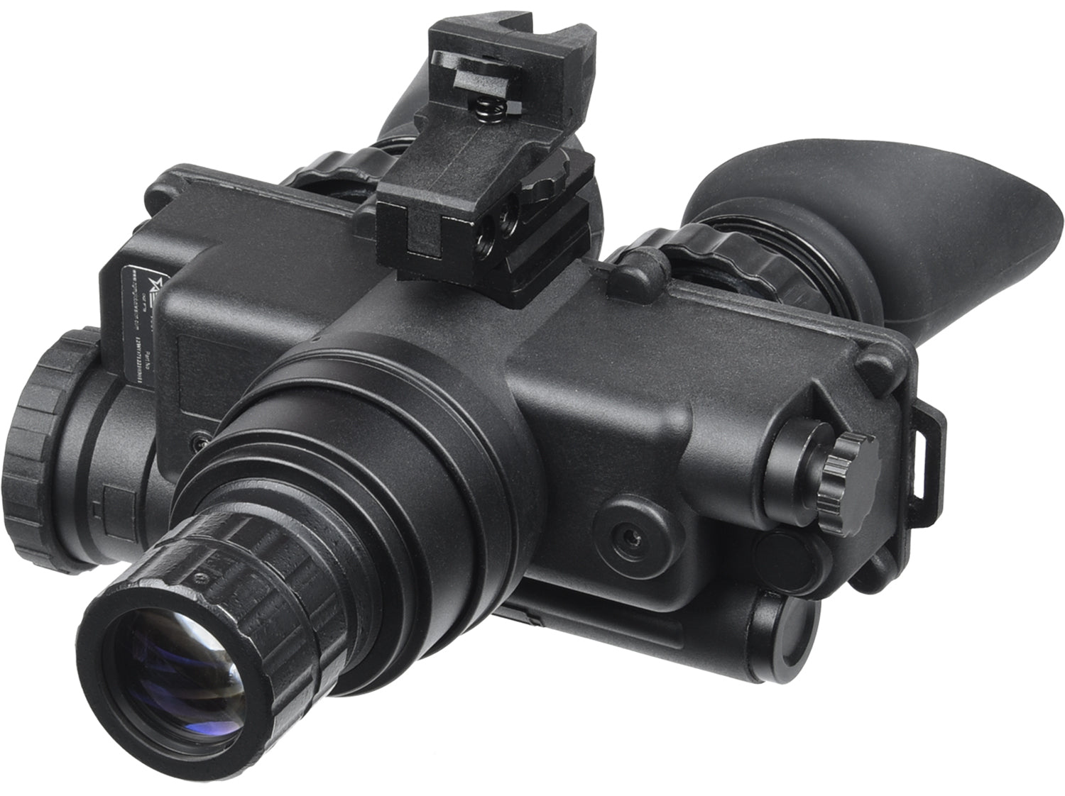AGM 12W7P122153211 Wolf-7 PRO NL1 Night Vision Goggles 1x 27mm Gen 2+ Level 1 45-54 lp/mm Green Filter Black