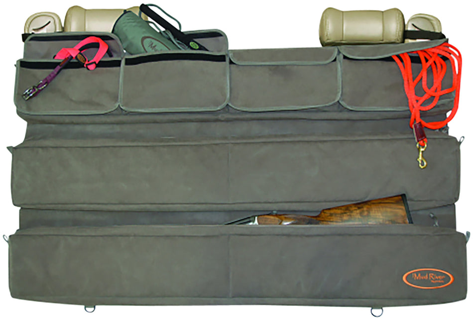 Mud River 18500 Truck Seat Organizer with Padded Gun Cases Brown Nylon/Poly