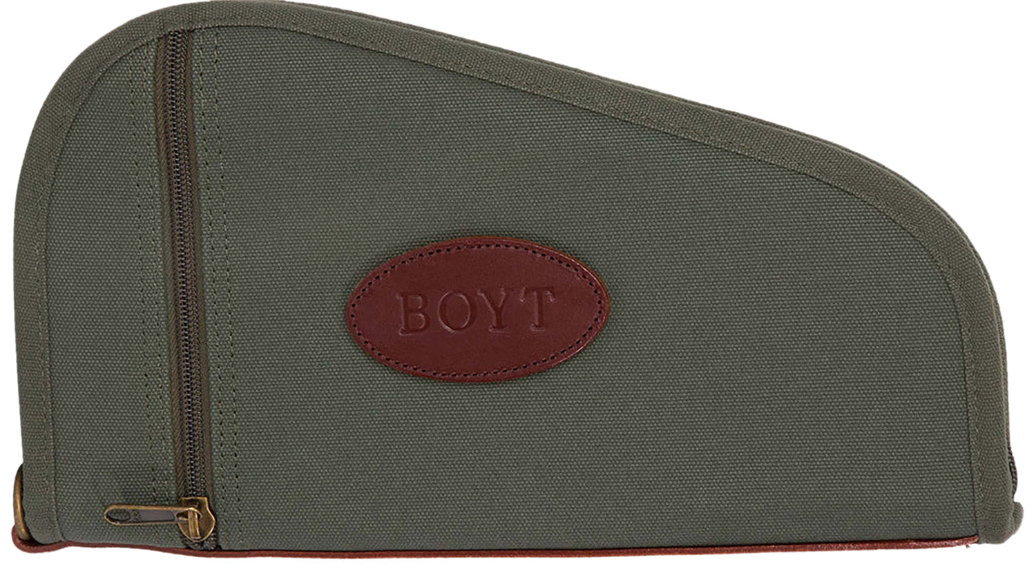 Boyt OD Green Canvas Heart-Shaped Pistol Case Cotton Batten Padded