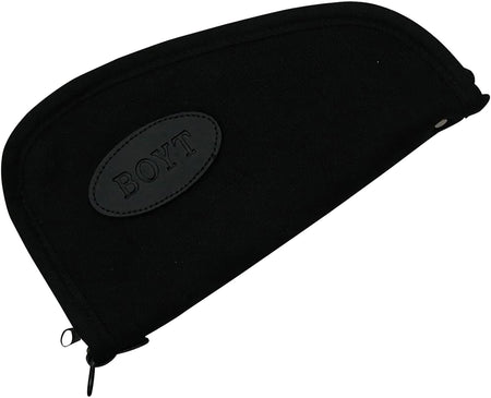 Boyt Black Canvas Heart-Shaped Pistol Case Cotton Batten Padded