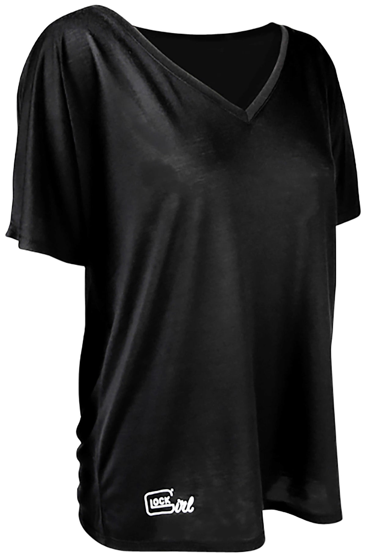 Glock Girl Relaxed Fit Black Short Sleeve V-Neck Tee 2XL