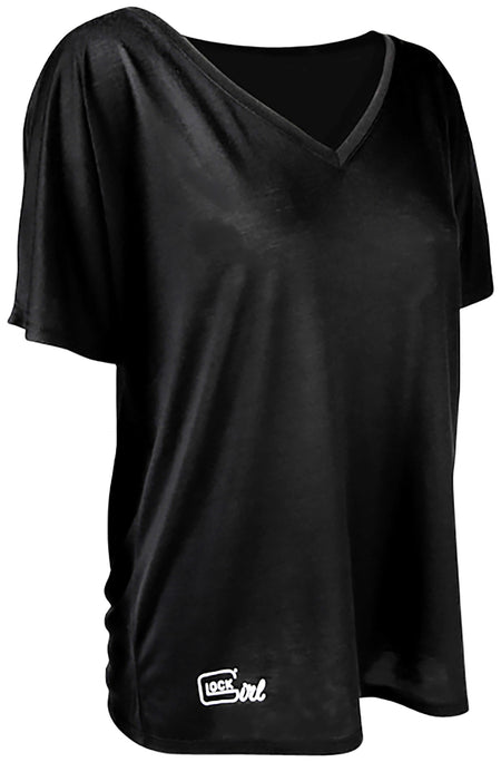 Glock Girl Relaxed Fit Black Short Sleeve V-Neck Tee 2XL