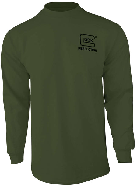 Glock Born In Austria Graphic Long Sleeve T-Shirt Military Green Small