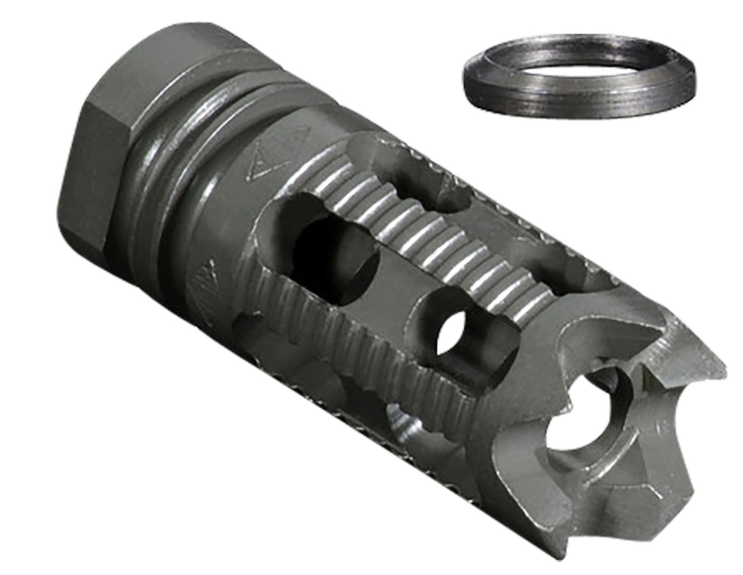 YHM 285M1 Phantom 5-Port Muzzle Brake Compensator Aggressive Front 1/2"-28 tpi 5.56mm