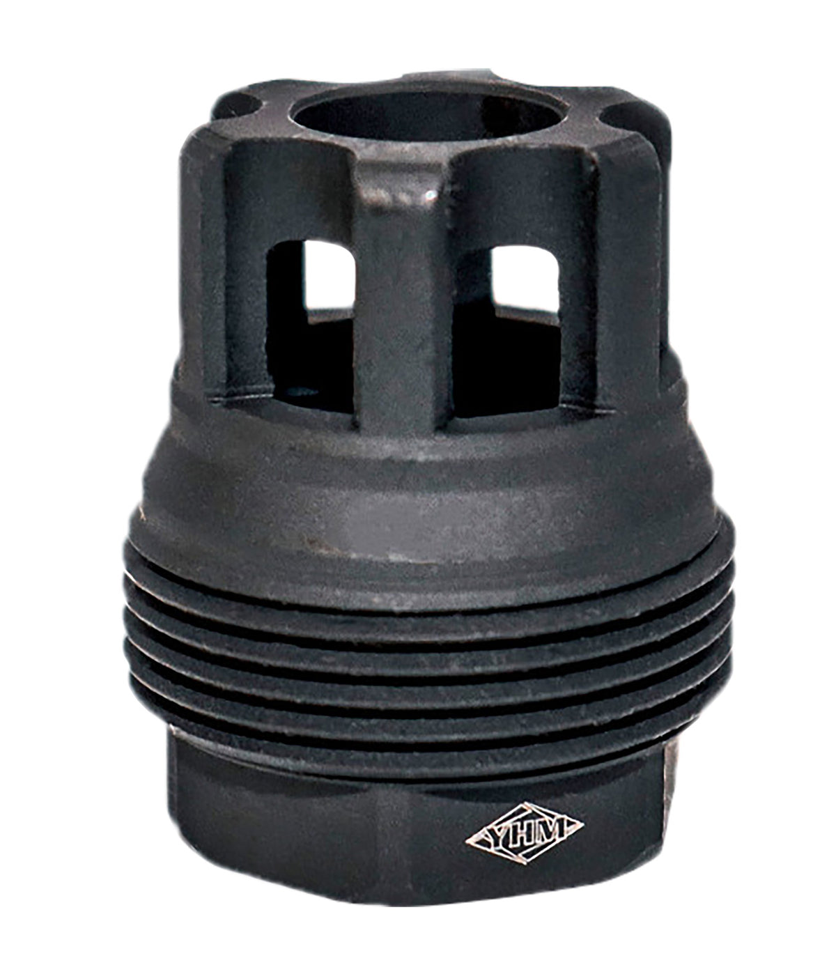 YHM 4401MB24 sRx Quick-Detach Mini Muzzle Brake Steel Black Phosphate 5/8"-24 tpi 9mm for sRx System