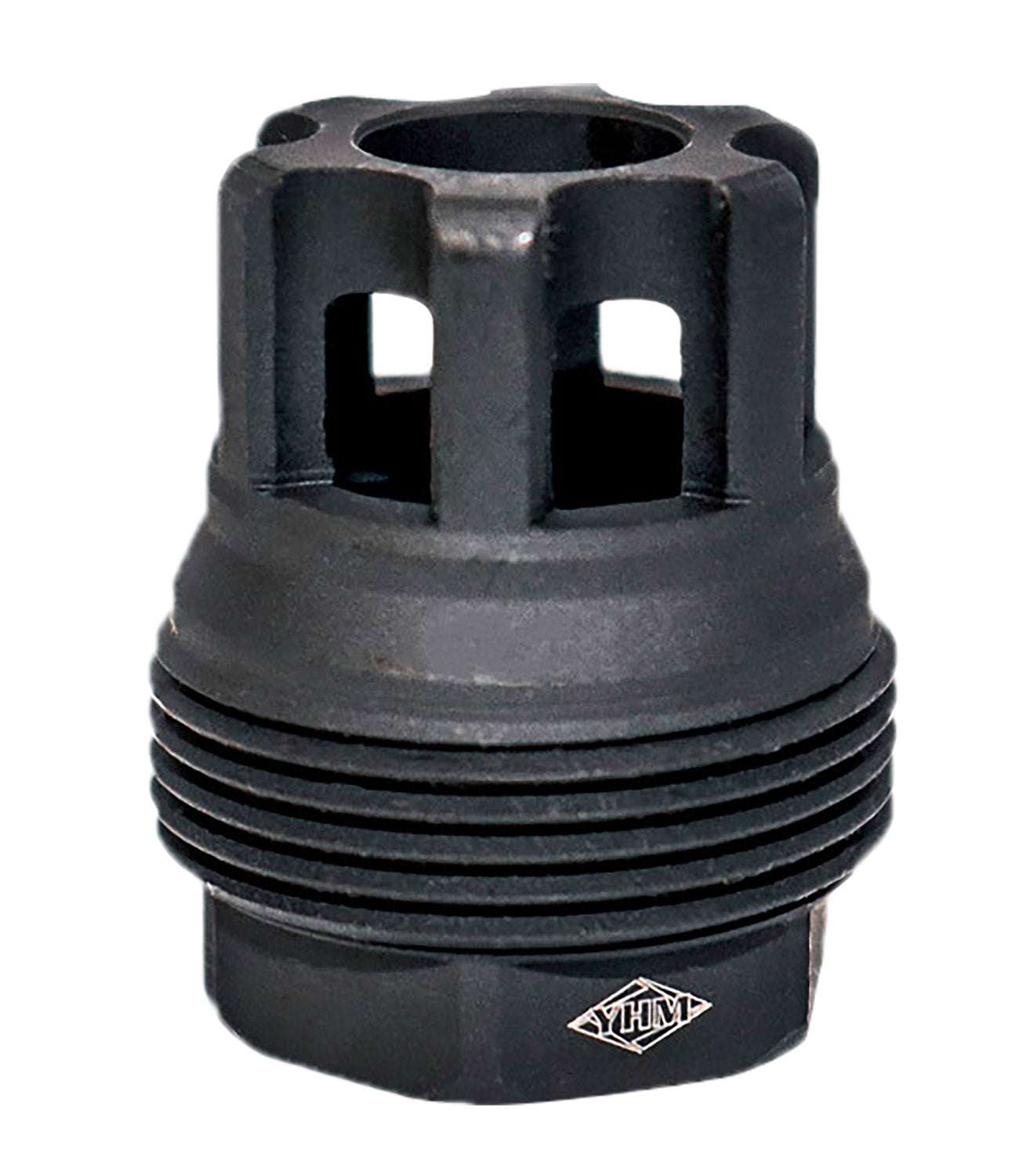 YHM 4401MB24 sRx Quick-Detach Mini Muzzle Brake Steel Black Phosphate 5/8"-24 tpi 9mm for sRx System