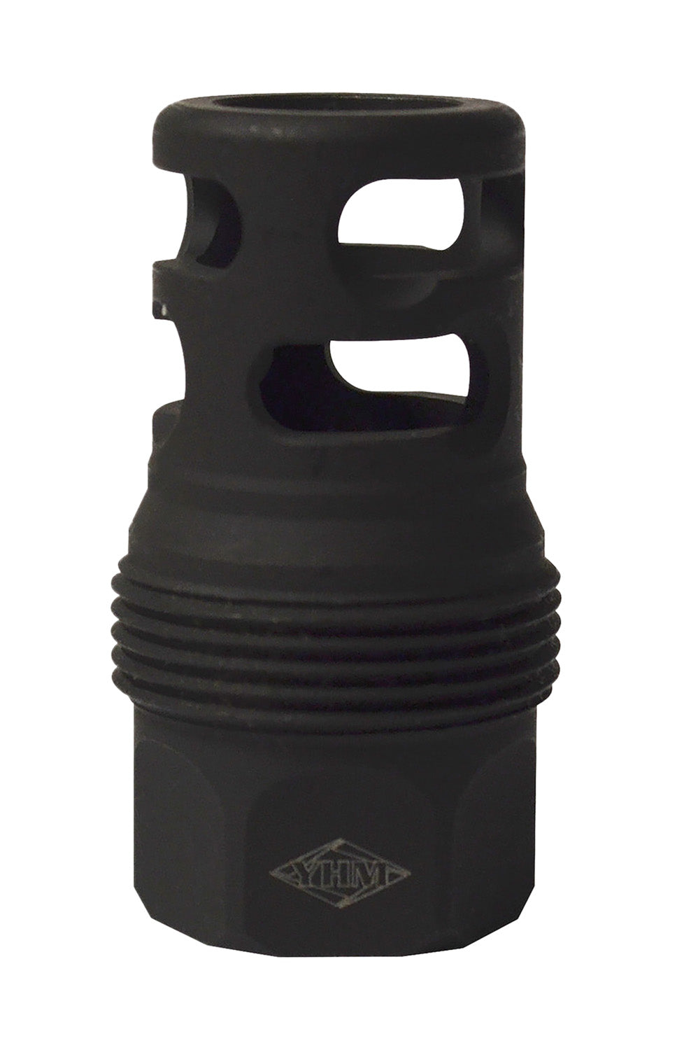 YHM 4445MB24 sRx Quick-Detach Short Muzzle Brake Steel Black Phosphate 5/8"-24 tpi sRx Compatible