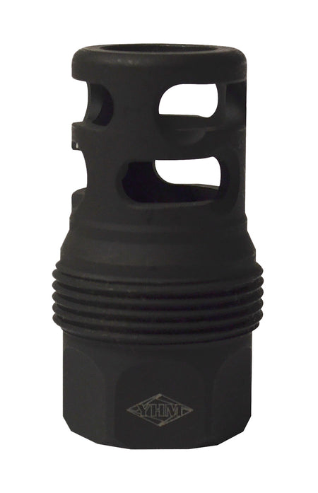 YHM 4445MB24 sRx Quick-Detach Short Muzzle Brake Steel Black Phosphate 5/8"-24 tpi sRx Compatible
