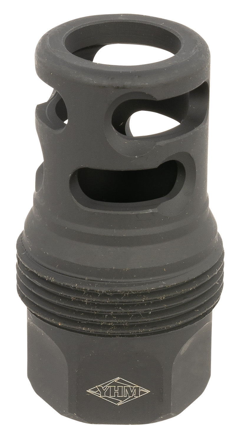YHM 4445MB32 sRx Quick-Detach Short Muzzle Brake Steel Black Phosphate 5/8"-32 tpi sRx Compatible
