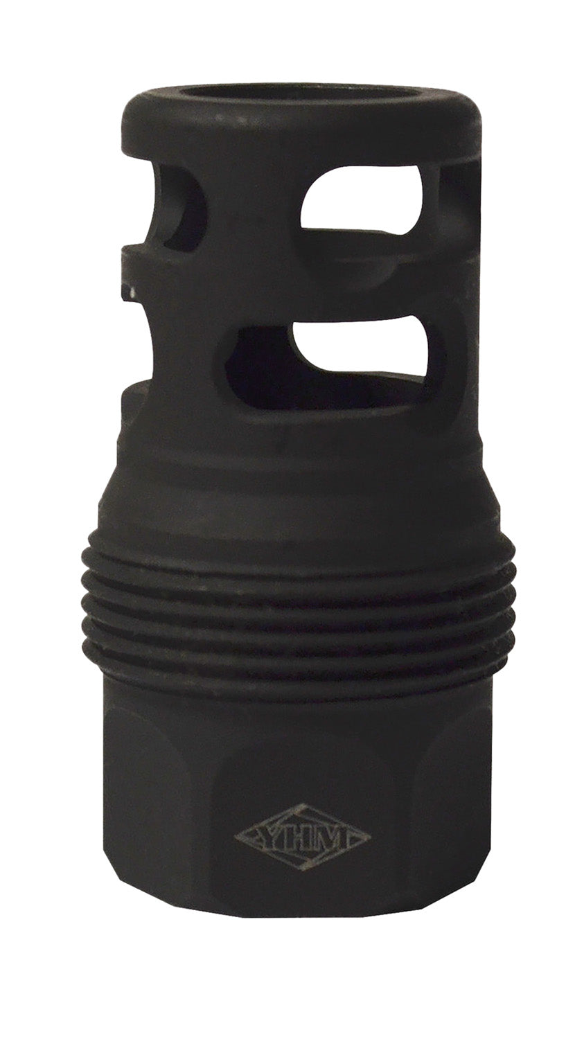 YHM 4445MB24B sRx Quick-Detach Short Muzzle Brake Steel Black Phosphate 11/16"-24 tpi sRx Compatible