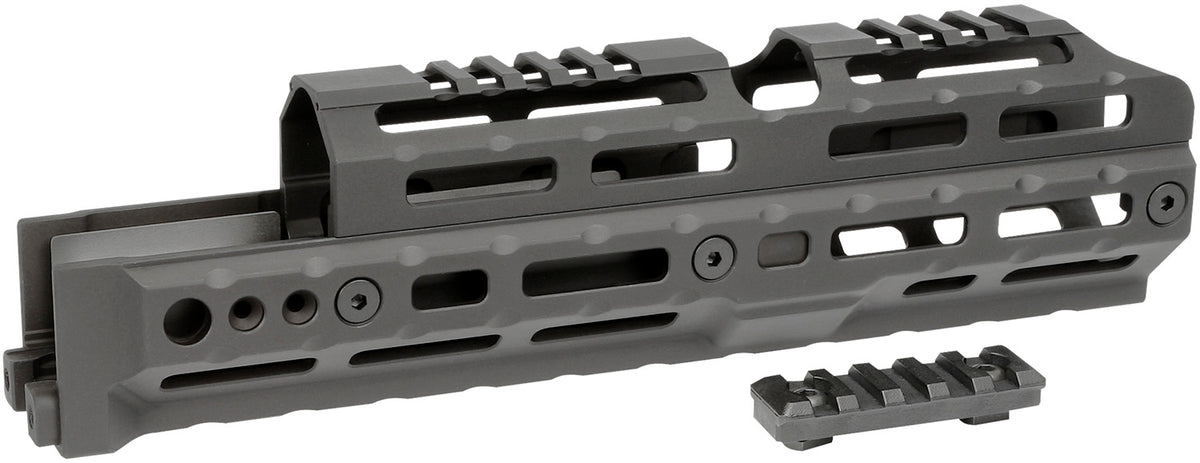 Midwest Industries MIAKALPHA100 Alpha 10" Drop-In AK Handguard M-LOK Black Hardcoat Anodized Aluminum QD Points