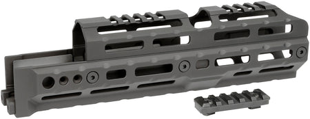 Midwest Industries MIAKALPHA100 Alpha 10" Drop-In AK Handguard M-LOK Black Hardcoat Anodized Aluminum QD Points