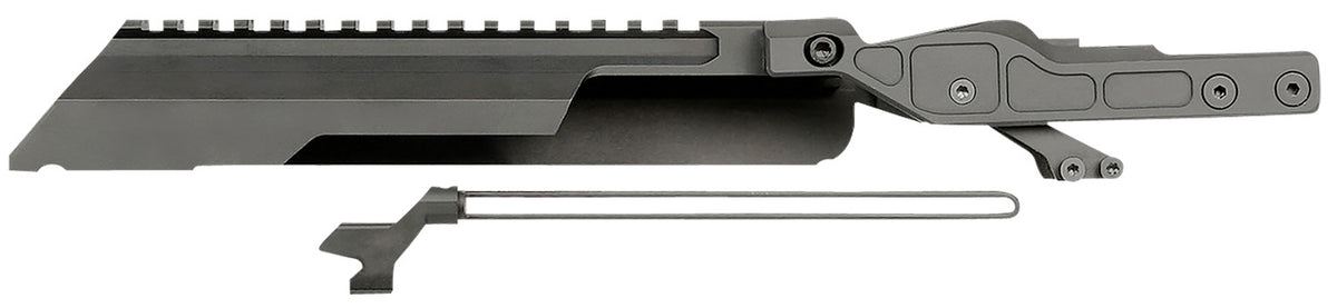 Midwest Industries MIAKALPHARTC Black Anodized AK Alpha Railed Top Cover with Adjustable Locking Block