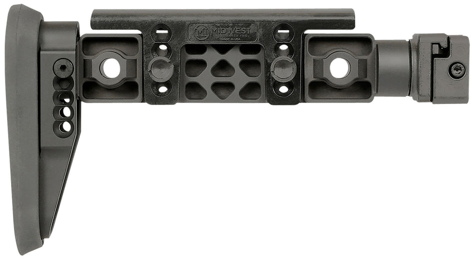 Midwest Industries MIALPHAFBSF Alpha Fixed Beam Folding Stock Black Synthetic for 1913 Picatinny Rail Adapter