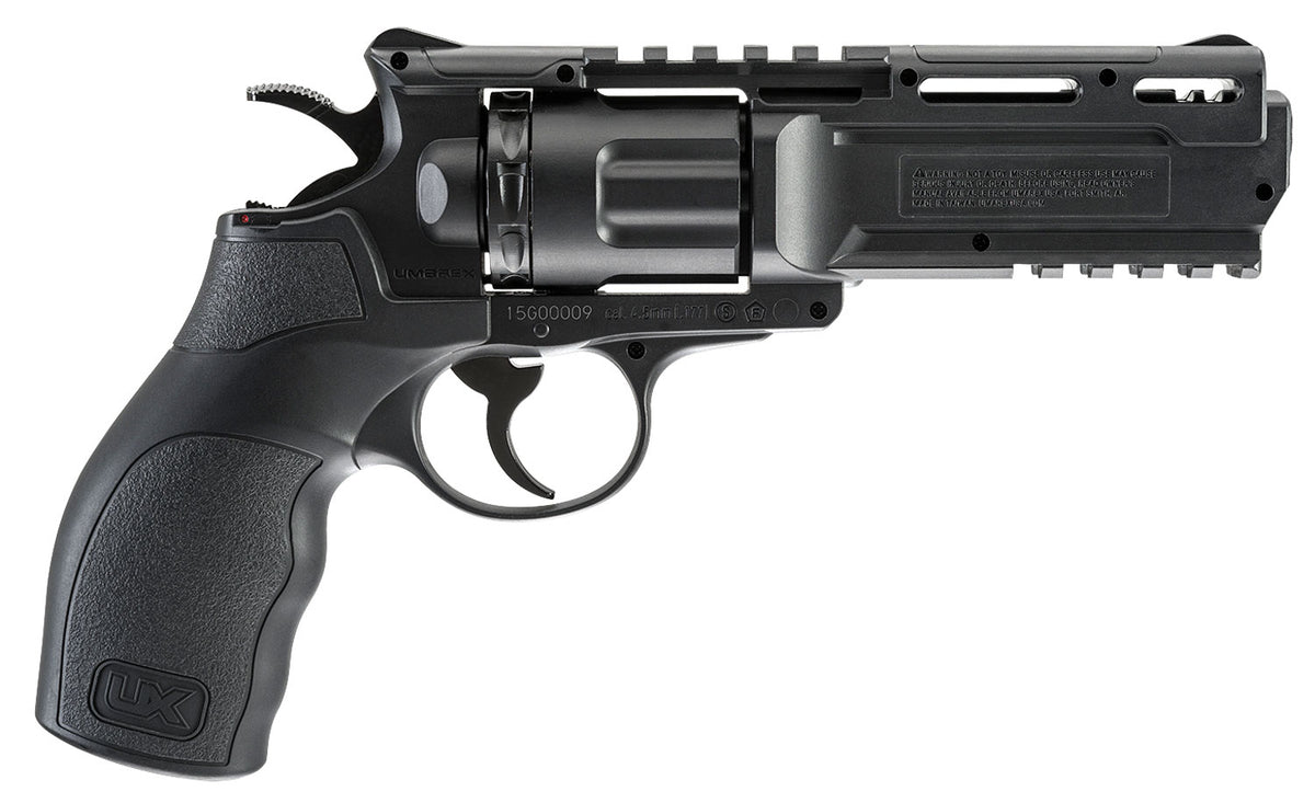 Umarex Brodax CO2 .177 Caliber BB Revolver 10-Round Black Frame Dual Picatinny Rails