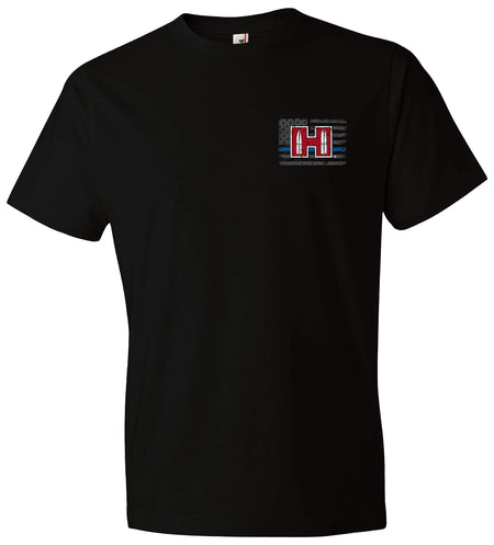 Hornady POW Blue Line Semi-Fitted Cotton Shirt Black SM
