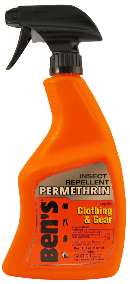 Ben's Permethrin Clothing & Gear Insect Repellent 24 oz Spray Treats 4 Outfits
