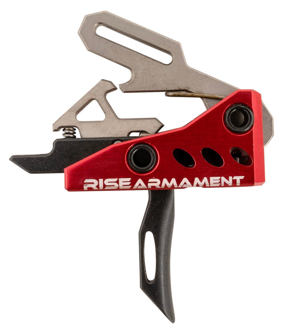 Rise Armament RA-535 Advanced Performance Trigger Single-Stage Straight 3.50 lbs Red Housing Black Finish with Pins for AR