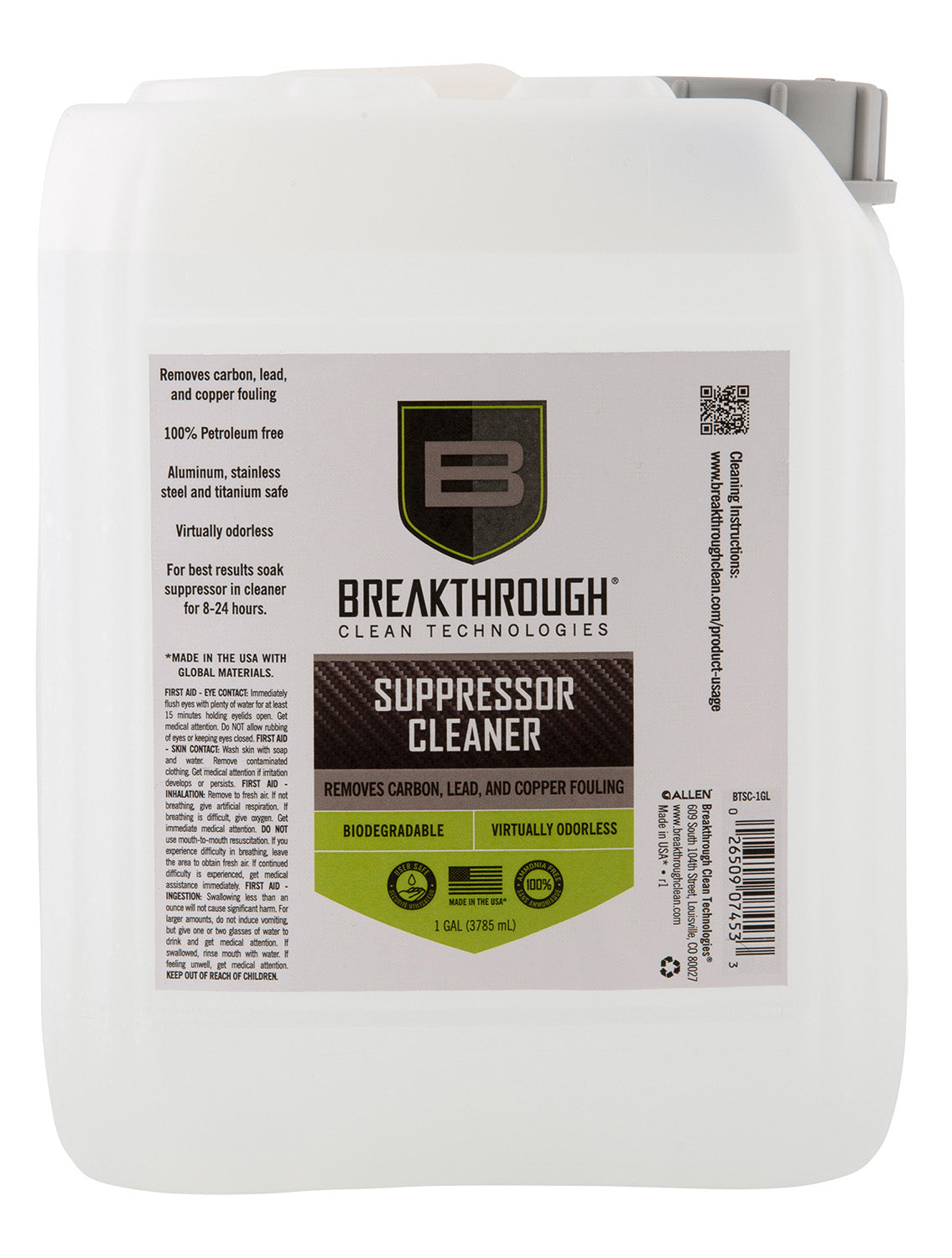 Breakthrough Clean BTSC1GL 1 Gallon Suppressor Cleaning Solution