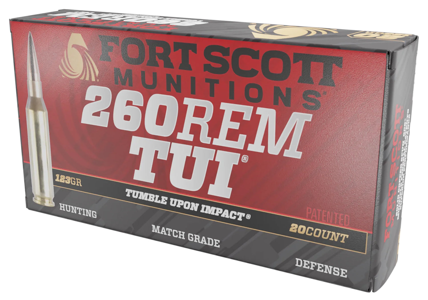 Fort Scott Munitions Tumble Upon Impact (TUI) Solid Copper Spun 123 Grain .260 Remington 2782 fps 758381722157