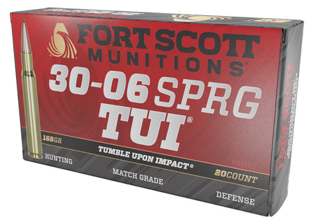 Fort Scott Munitions Tumble Upon Impact (TUI) Solid Copper Spun 168 Grain .30-06 Springfield 2719 fps 758381722034