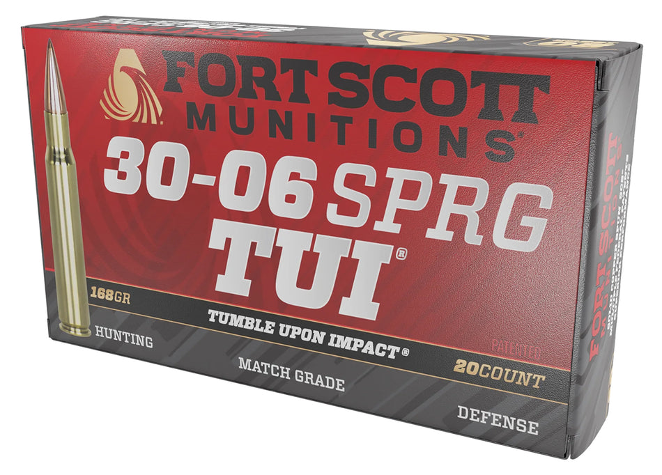 Fort Scott Munitions Tumble Upon Impact (TUI) Solid Copper Spun 168 Grain .30-06 Springfield 2719 fps 758381722034