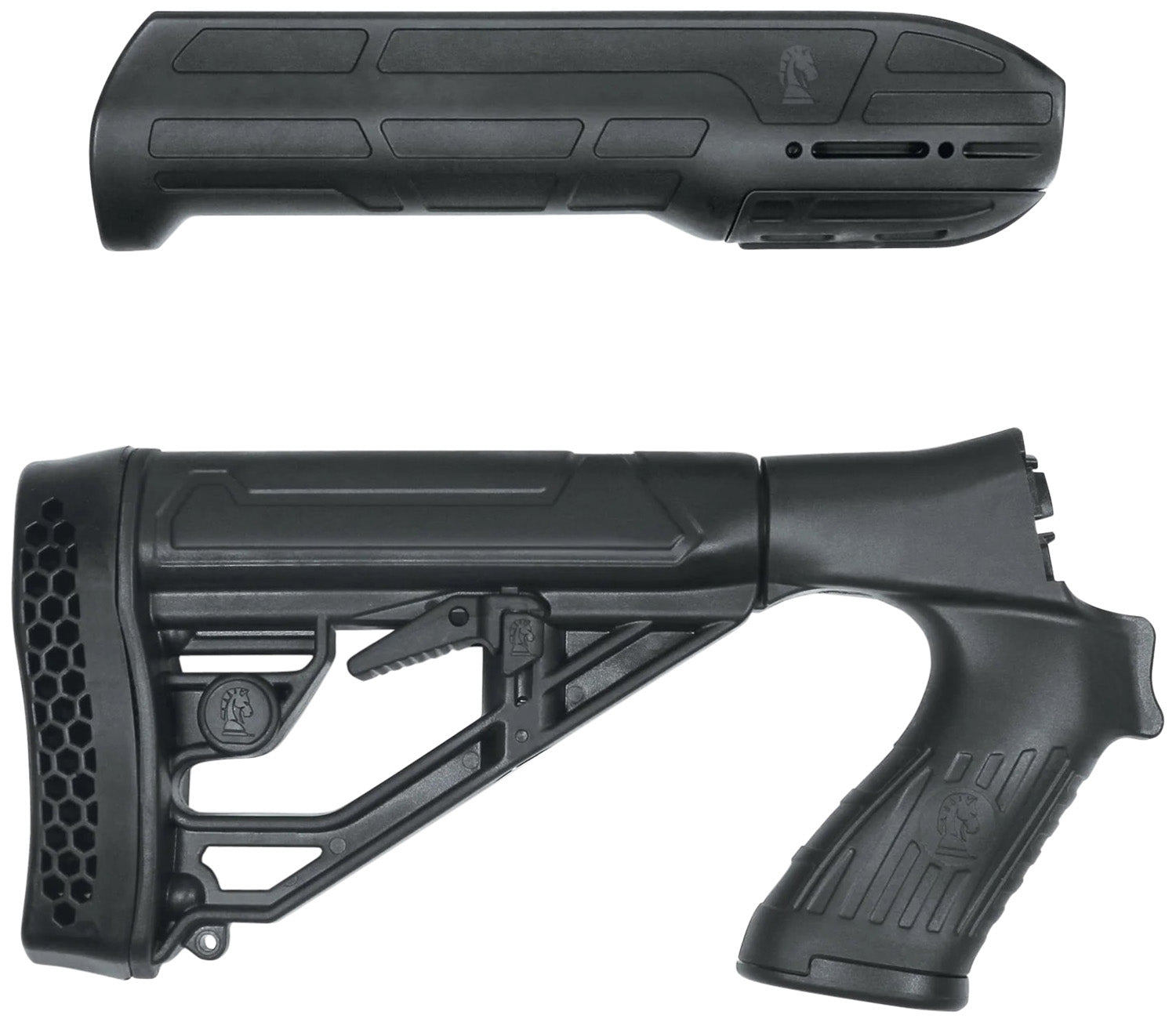 Adaptive Tactical AT02006 Black Polymer Adj. Stock and Forend for Mossberg 500/590/88 12 Gauge
