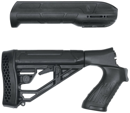 Adaptive Tactical AT02006 Black Polymer Adj. Stock and Forend for Mossberg 500/590/88 12 Gauge