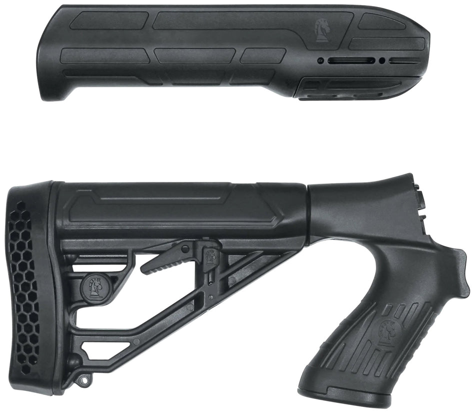 Adaptive Tactical AT02006 Black Polymer Adj. Stock and Forend for Mossberg 500/590/88 12 Gauge