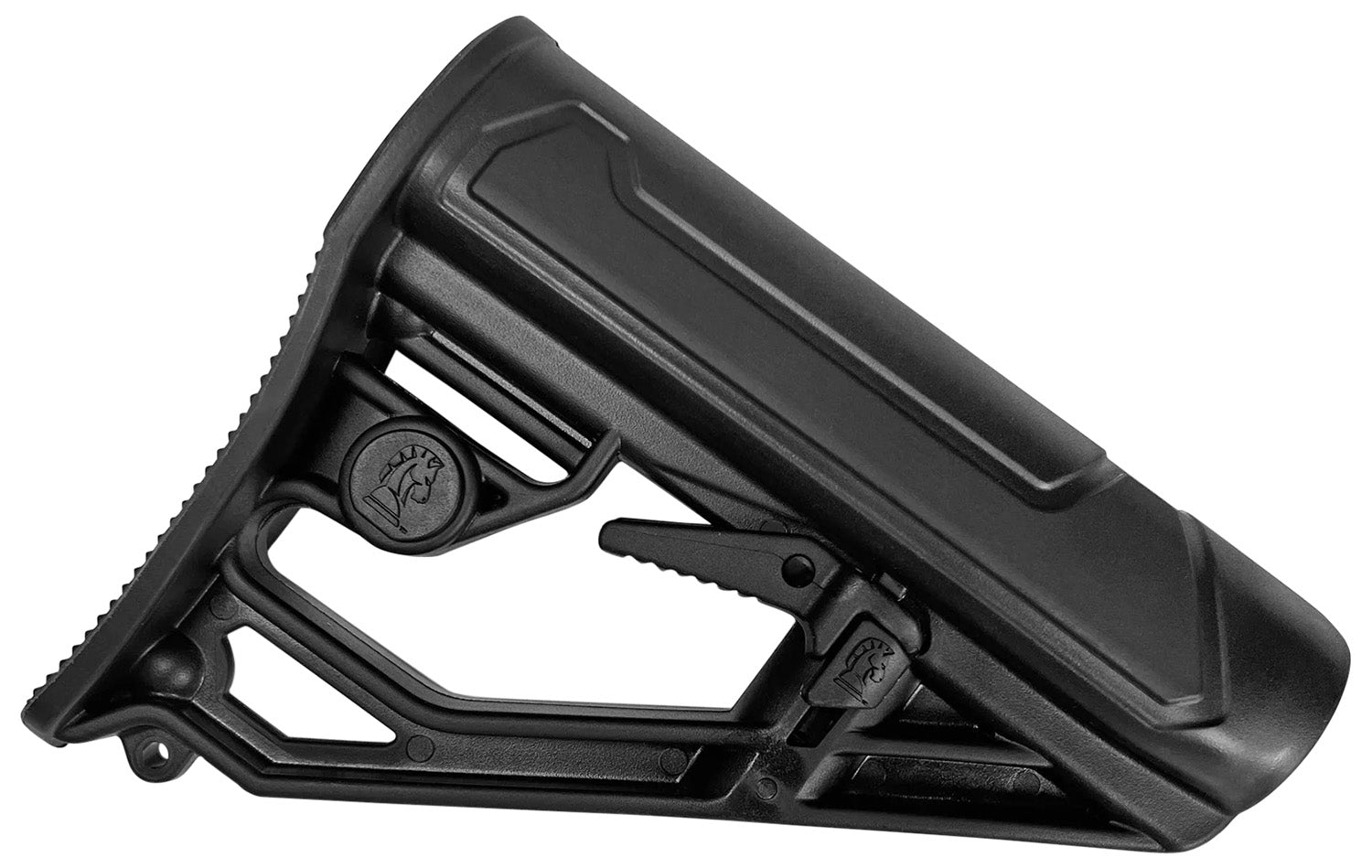 Adaptive Tactical AT02013 Black Synthetic Lightweight M4-Style Adjustable Stock for AR Mil-Spec Buffer Tubes