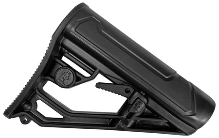 Adaptive Tactical AT02013 Black Synthetic Lightweight M4-Style Adjustable Stock for AR Mil-Spec Buffer Tubes