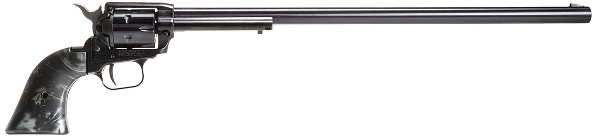 Heritage Mfg RR22B16BLKPRL Rough Rider 22 LR 6 Shot, 16" Black Oxide Steel Barrel, Black Oxide Zinc Alloy Frame, Black Oxide Cylinder, Black Pearl Grip, Manual Safety