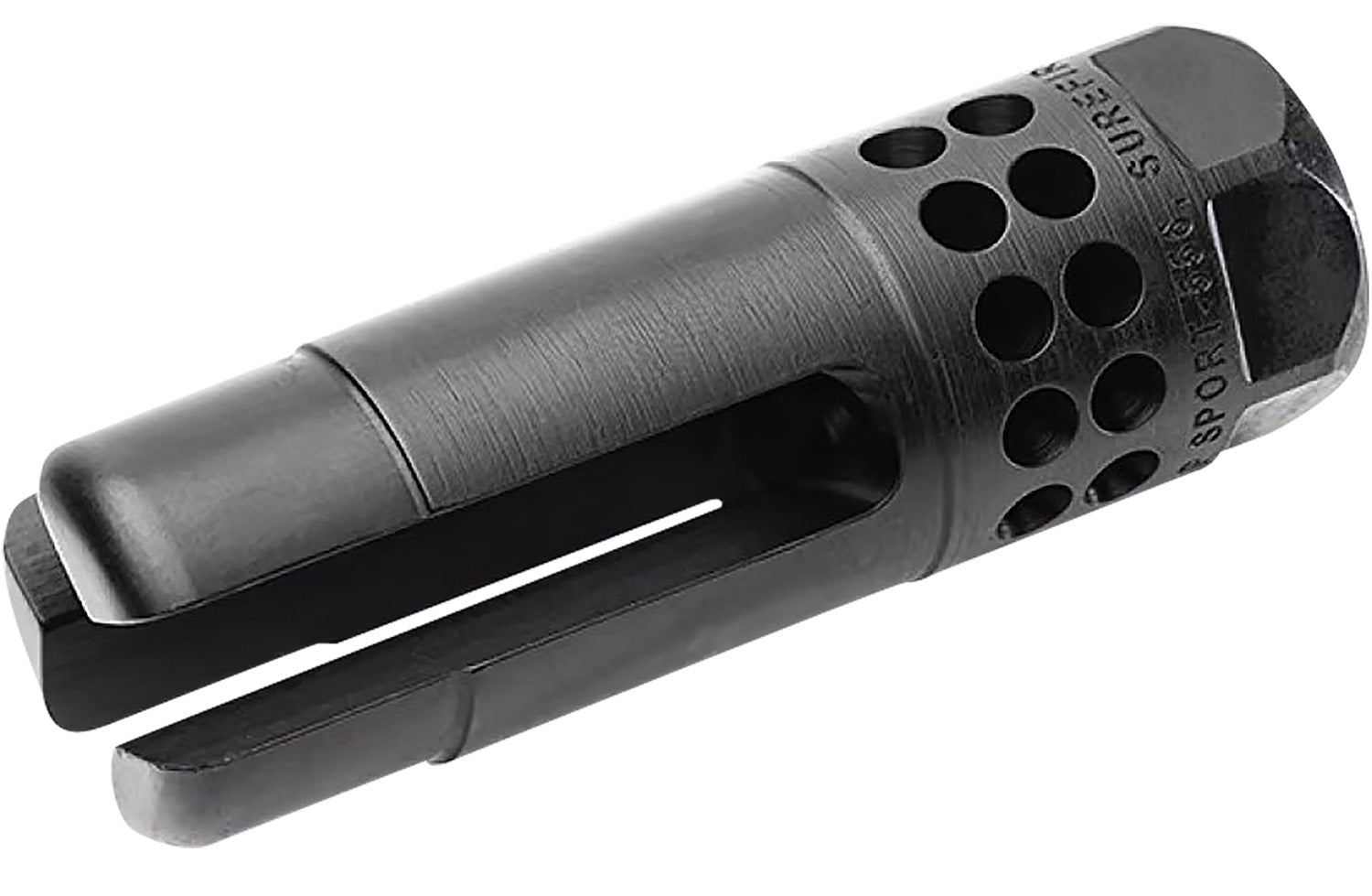 SureFire WARCOMP SPORT 7.62mm 3-Prong Ported Flash Hider, 5/8"-24 tpi, Nitride QPQ Coated