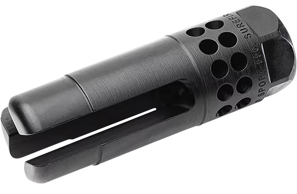 SureFire WARCOMP SPORT 7.62mm 3-Prong Ported Flash Hider, 5/8"-24 tpi, Nitride QPQ Coated
